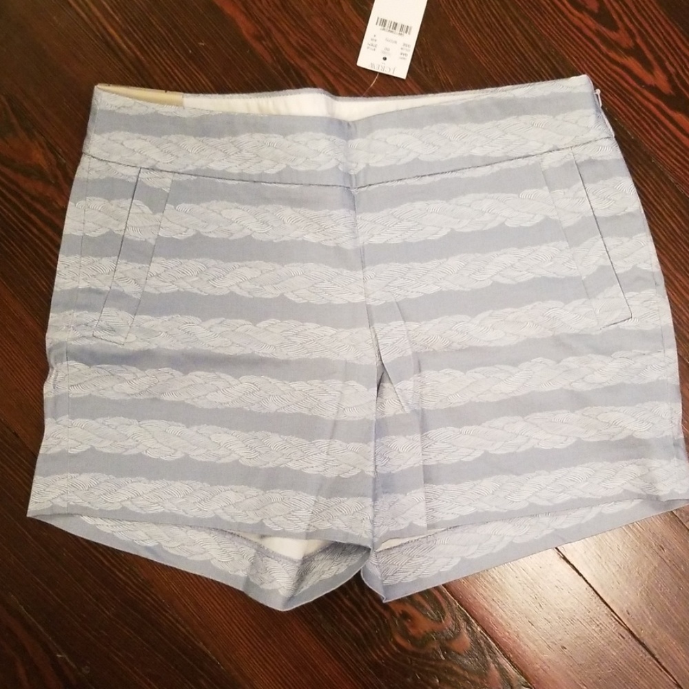 NWT JCrew 5" Blue Patterned Shorts